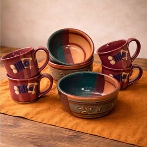 8pc Desert Mesa Collection | Artisan Ceramic + Linen Set